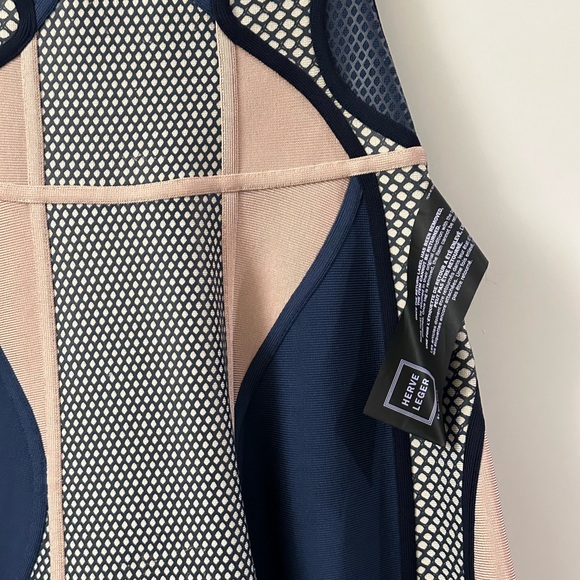 Herve Leger Natia Dress in Navy and multicolor size S - Picture 9 of 10